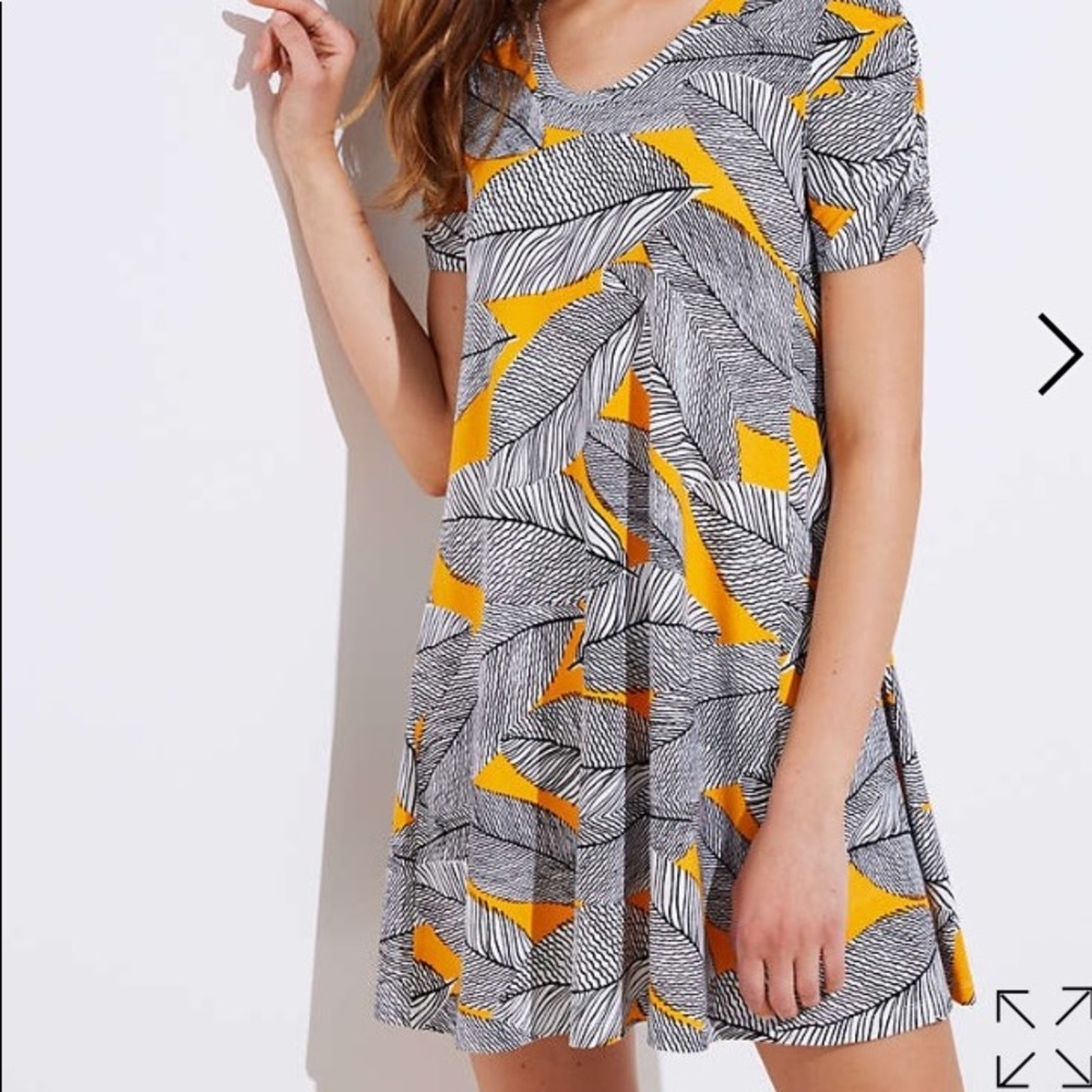 Fern Short Sleeve Swing Dress, XS